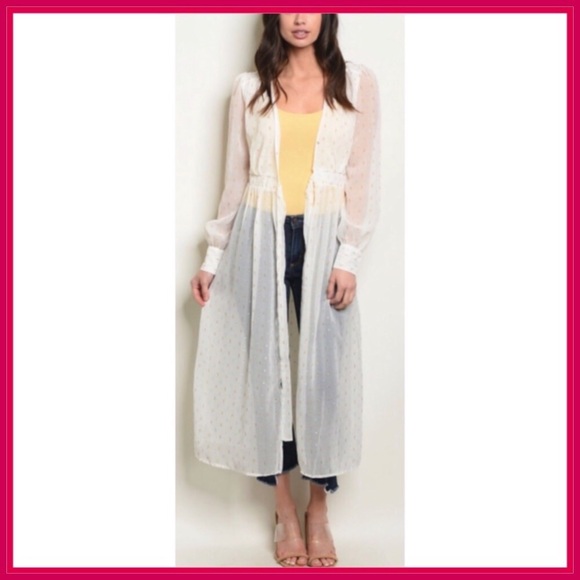 NWT Ivory and gold kimono - Picture 3 of 3